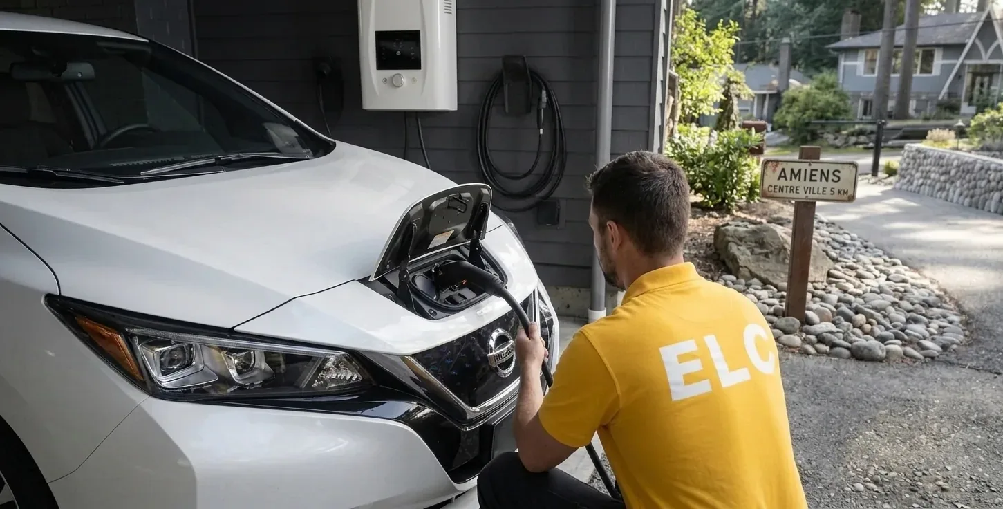 Borne de recharge IRVE à Aubervilliers